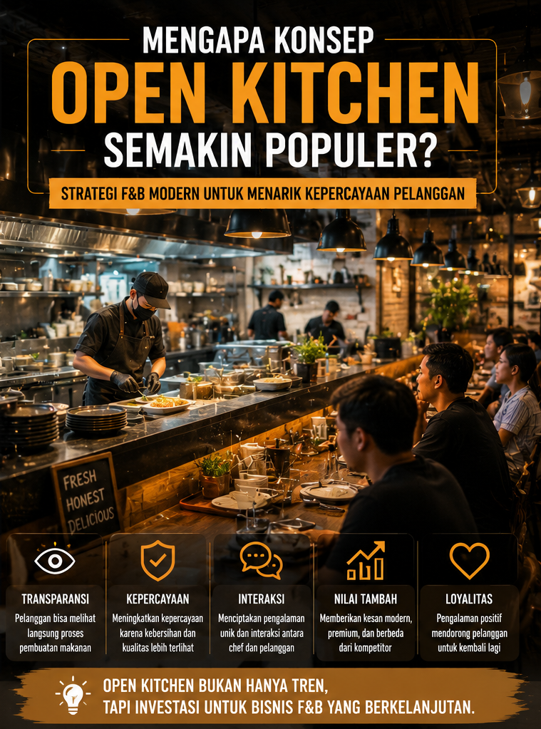 Tren konsep Konsep open kitchen